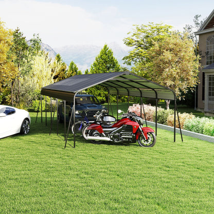 Campcraft 13 x 26.5 ft carport, 0.25mm thick, with protective film to prevent scratching, 2 pairs of adhesive gloves, 3 hooks, 12 expansion screws, 6 fixed iron pieces - Discount Msrp 