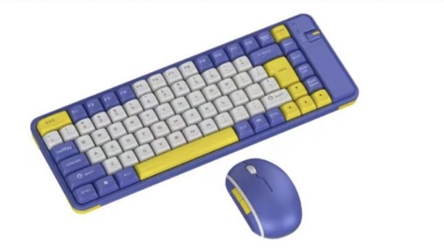QW06 Office Entertainment Dual Mode Color Keyboard and Mouse Set Wireless Bluetooth Universal Keyboard Girls High-Value Set - Discount Msrp 