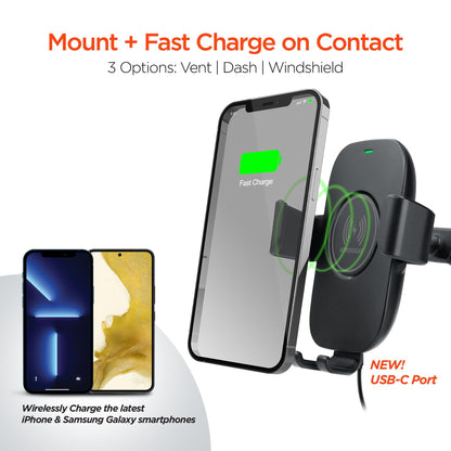 HyperGear Gravity 15W Wireless Fast Charge Mount - Discount Msrp 