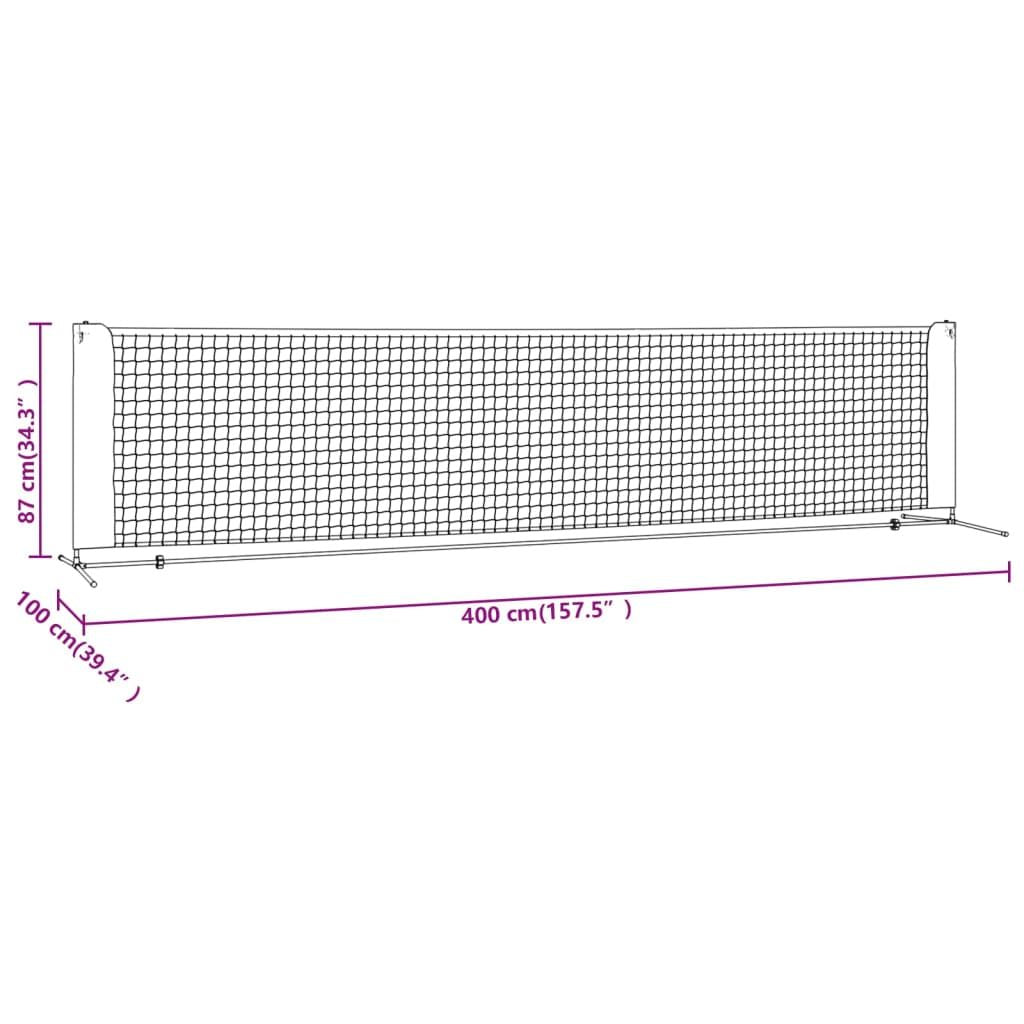 Tennis Net Black and Red 157.5"x39.4"x34.3" Polyester - Discount Msrp 