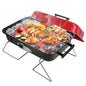 Portable Charcoal Grill Outdoor Tabletop Grill Small Barbecue Smoker Folding BBQ Grill with Lid for Backyard Camping Picnics Beach - Discount Msrp 