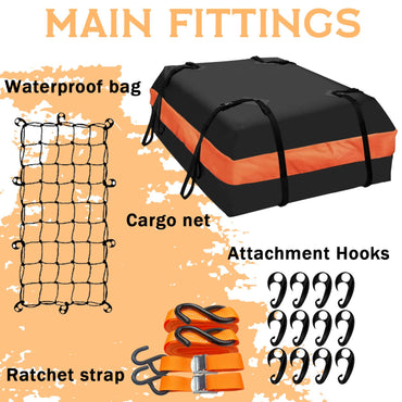 64"x39"x6"/51"x36"x5" Roof Rack,Heavy Duty Rooftop Cargo Carrier,Roof Basket with Waterproof Bag,Elastic Net with Attachment Hooks,Ratchet Strap,Universal Roof Rack Fits for SUV Truck,260lbs Capacity - Discount Msrp 