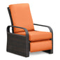 Outdoor Recliner Chair; Automatic Adjustable Wicker Lounge Recliner Chair with 5.12'' Thicken Cushion - Discount Msrp 