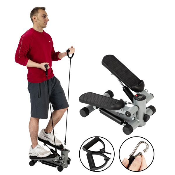 S025 Aerobic Fitness Step Air Stair Climber Stepper Exercise Machine New Equipment Silver - Discount Msrp 
