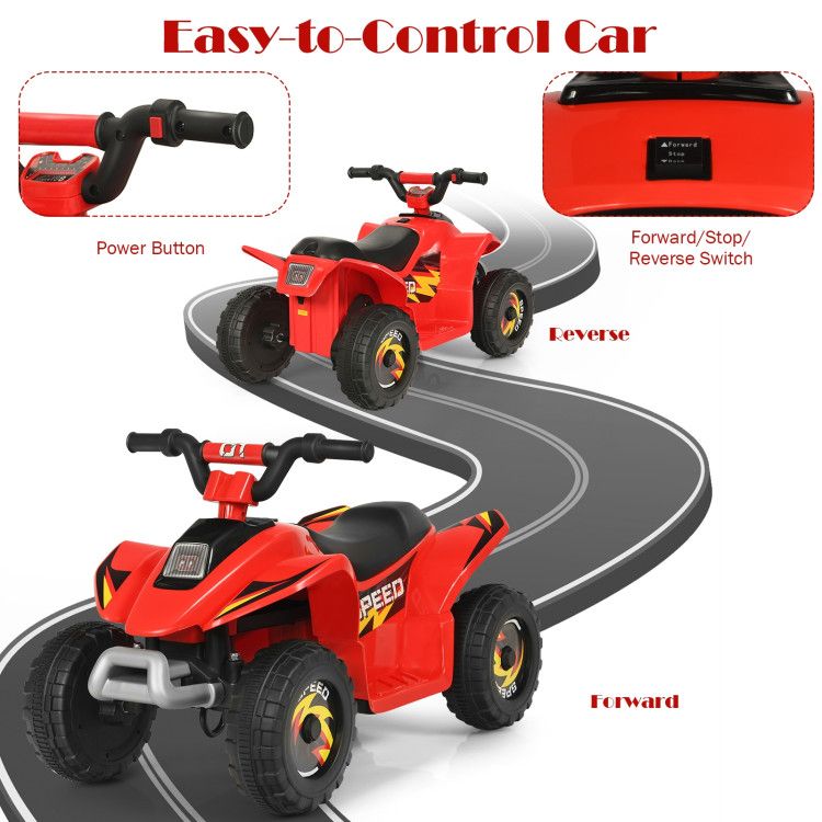 6V Kids Electric ATV 4 Wheels Ride-On Toy - Discount Msrp 