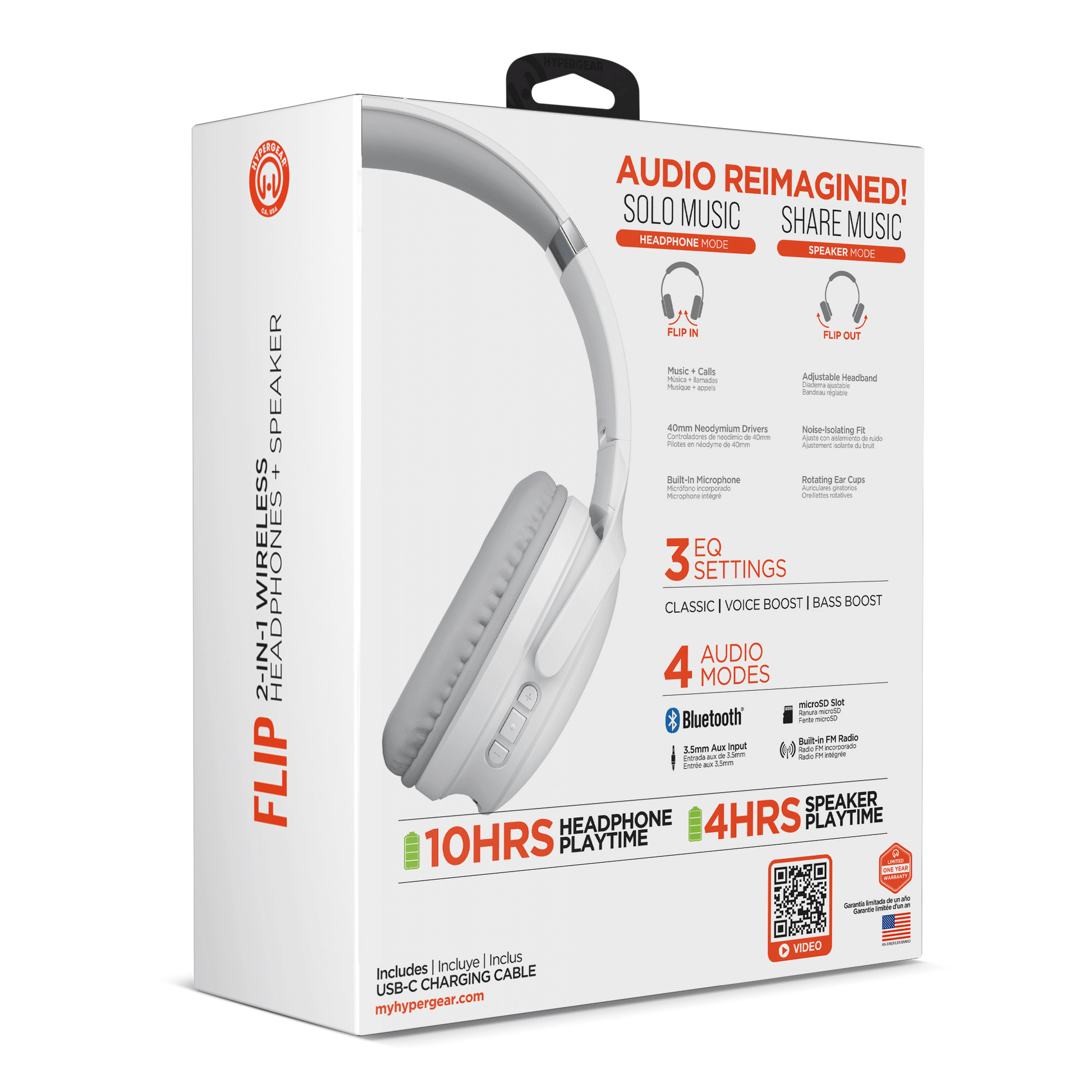 HyperGear Flip 2-in-1 Headphones Plus Speaker - Discount Msrp 