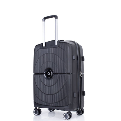 Expandable Hardshell Suitcase Double Spinner Wheels PP Luggage Sets Lightweight Durable Suitcase with TSA Lock,3-Piece Set (20/24/28) ,Black - Discount Msrp 