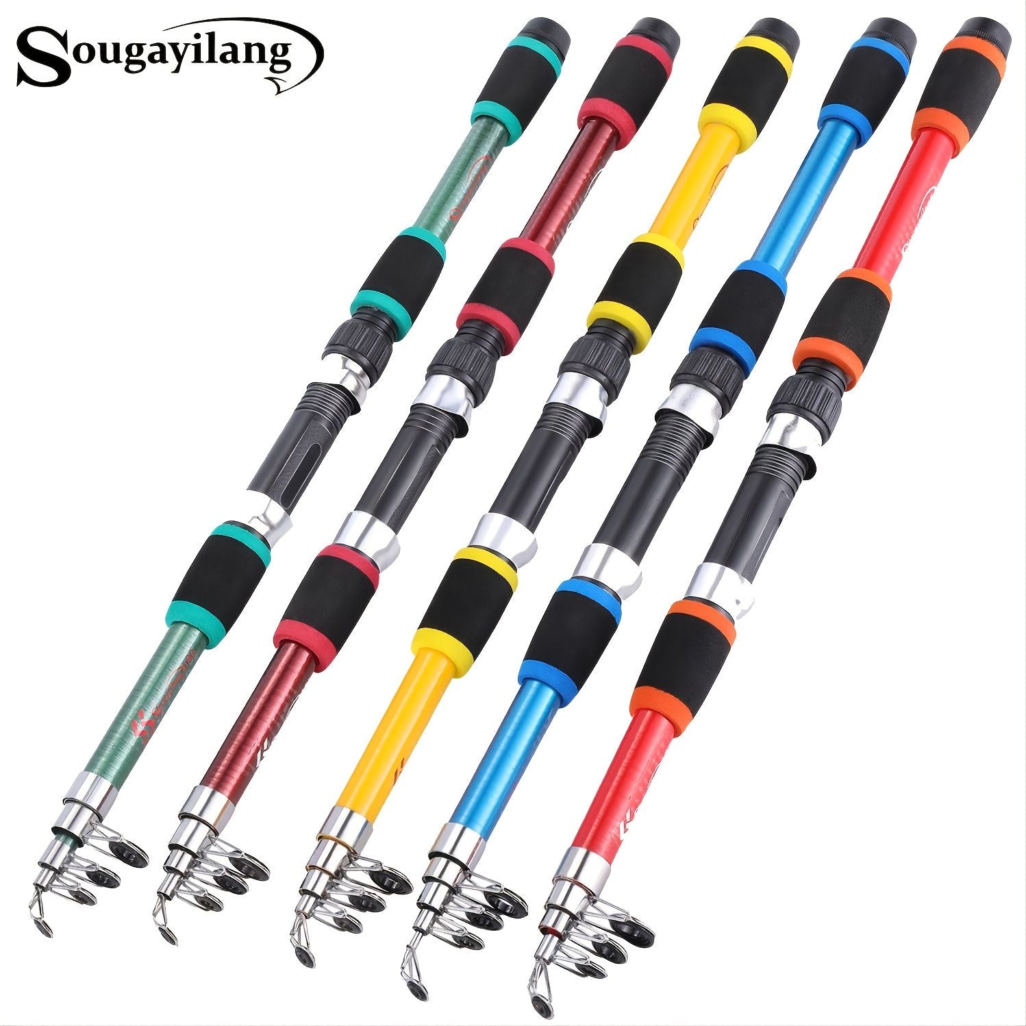 Sougayilang Travel Telescopic Fishing Rod Glass Fiber Fishing Pole - Discount Msrp 
