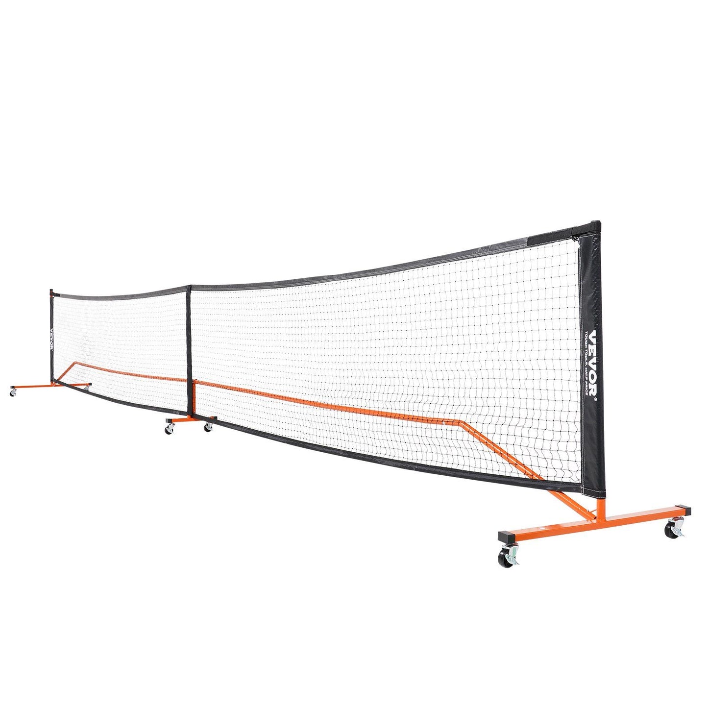 VEVOR Pickleball Net Set, 22FT Regulation Size Portable Pickleball System with Carrying Bag, Balls, and Wheels, Weather Resistant Steady Metal Frame & Strong PE Net, for Outdoor Backyard Driveway - Discount Msrp 