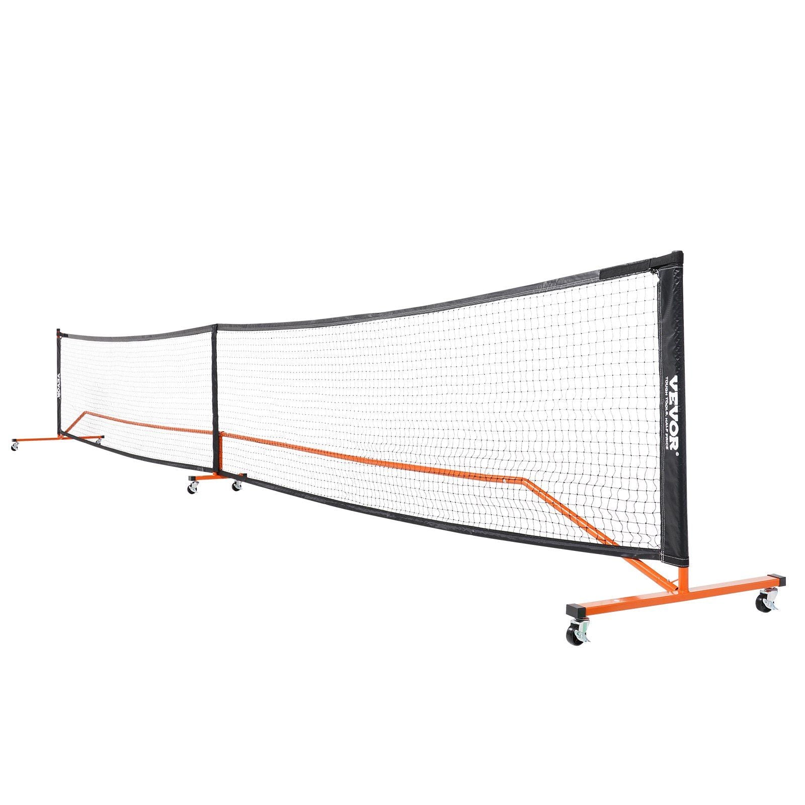 VEVOR Pickleball Net Set, 22FT Regulation Size Portable Pickleball System with Carrying Bag, Balls, and Wheels, Weather Resistant Steady Metal Frame & Strong PE Net, for Outdoor Backyard Driveway - Discount Msrp 