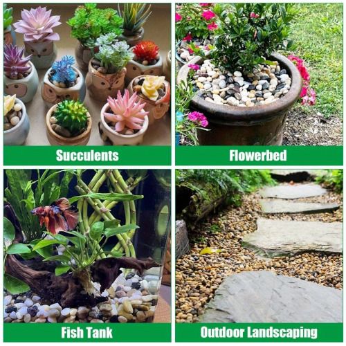 38lbs Decorative Garden Stone Outdoor Landscaping, Walkways, Yard, 1-3 inch Large Polished River Rocks for Plants Pots, Vases, Crafts - Discount Msrp 