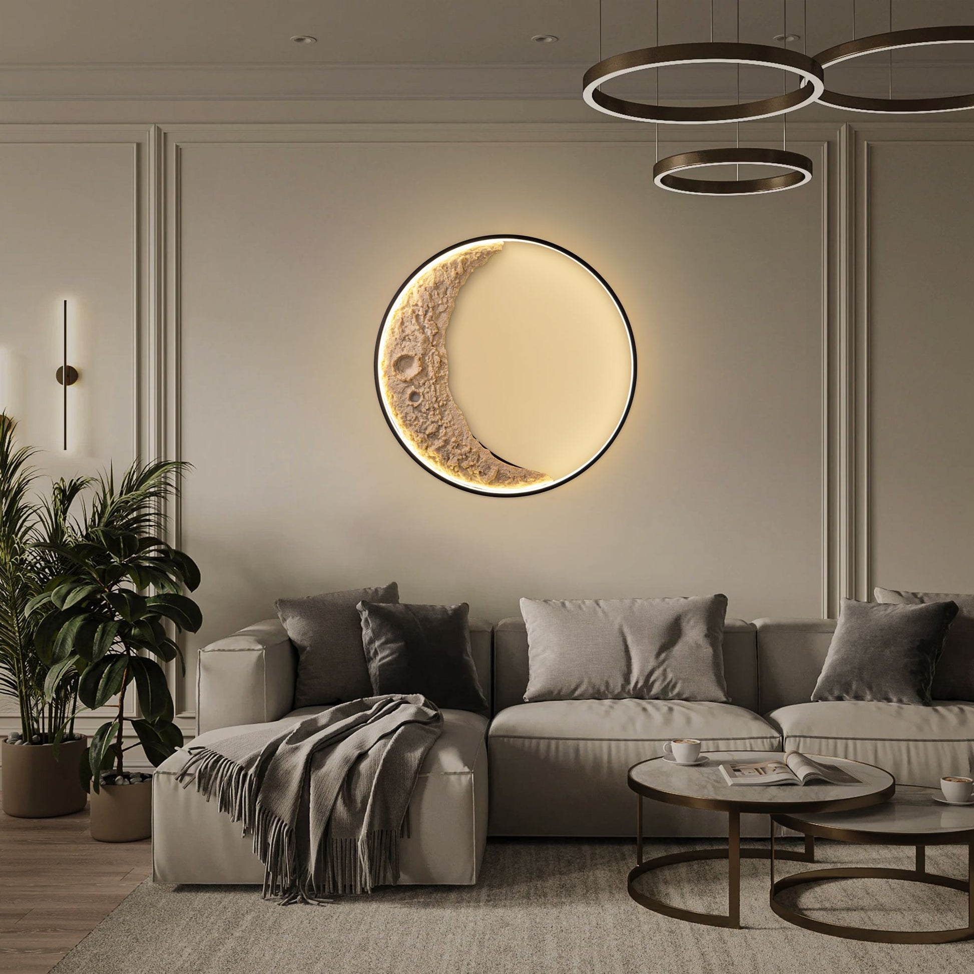 3D Moon Indoor & Outdoor Wall Lamp, Moon Lamp, Wall Decorations, Waterproof outdoor wall lights - Discount Msrp 
