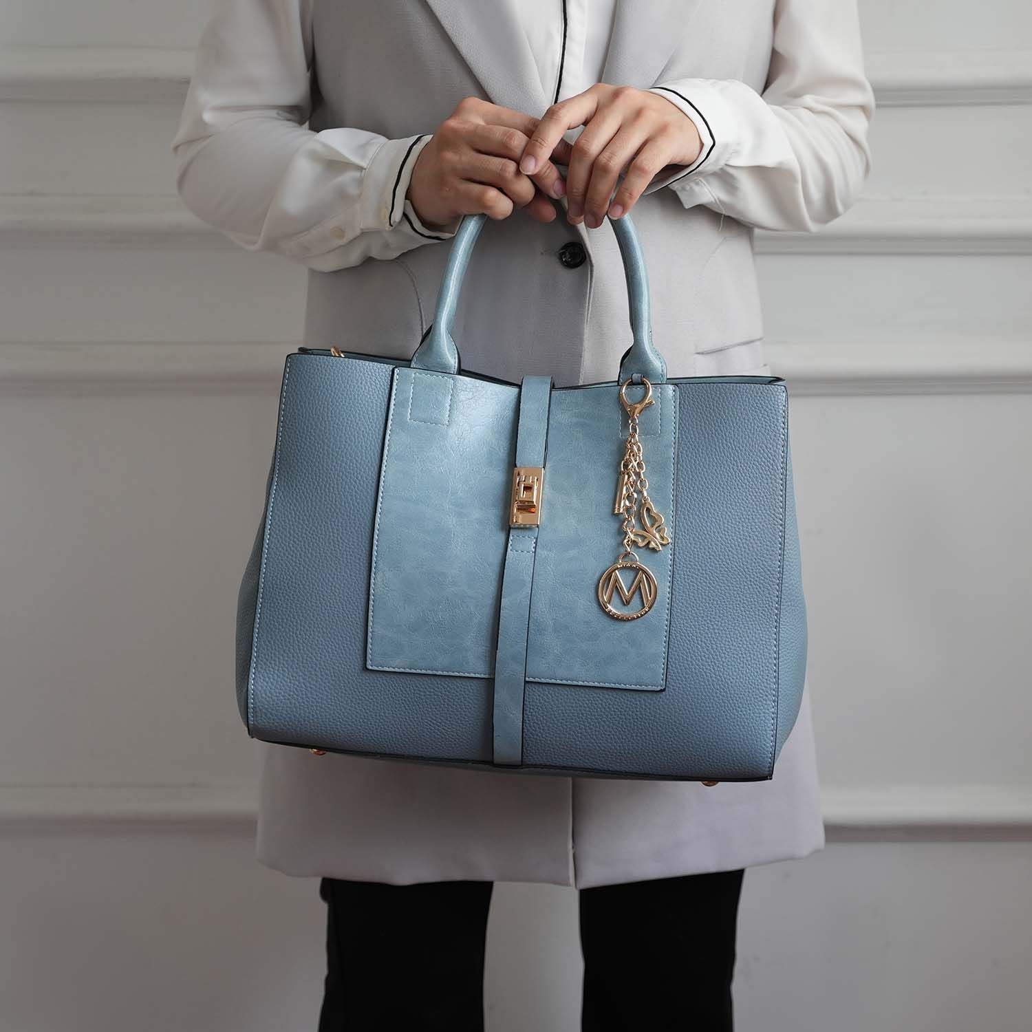 MKF Collection Yola Satchel Bag with Wallet Vegan Leather Women by Mia K - Discount Msrp 