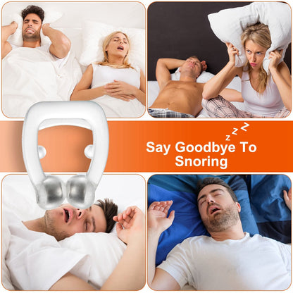 4Pcs Magnetic Nose Clip Anti Snoring Device Snore Stopper Sleeping Aid Comfortable and Reusable for Men and Women - Discount Msrp 