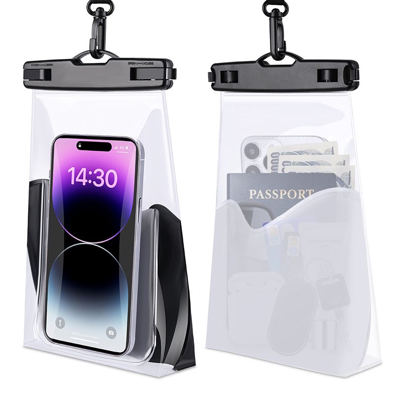 HAISSKY 2Pack Wave Design Large Capapcity Waterproof Phone Bag Swimming Surfing Earphone Cards Passport Keys Storage Pouch - Discount Msrp 