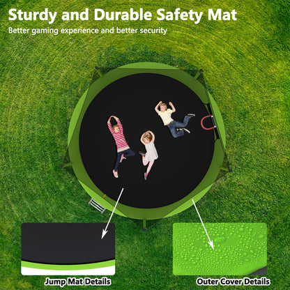 14FT Trampoline ,Sports Fitness Trampolines with Enclosure Net, Recreational Trampolines for Outdoor Indoor - Discount Msrp 