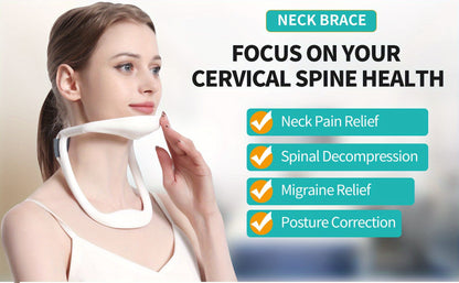 Neck Brace; Cervical Collar Neck Support Brace; Adjustable Anti-Bow Cervical Traction Device For Neck Posture Support Neck Pain Relief; Shoulder And Neck Forward Tilt Support - Discount Msrp 