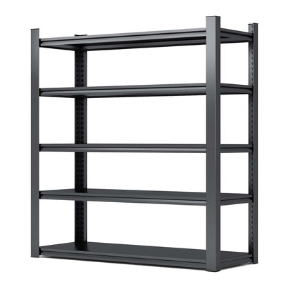 78"H 5 Tier Metal Shelves for Storage Garage Shelving 2000LBS Heavy Duty Storage Shelves Adjustable Garage Shelf Industrial Shelving Unit Storage Utility Rack,47.2"W*18"D*78"H,Black - Discount Msrp 