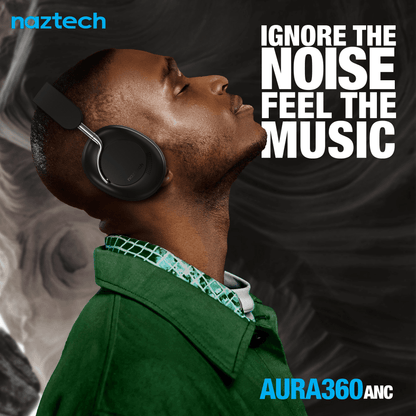 Naztech Aura 360 ANC Wireless Headphones - Discount Msrp 