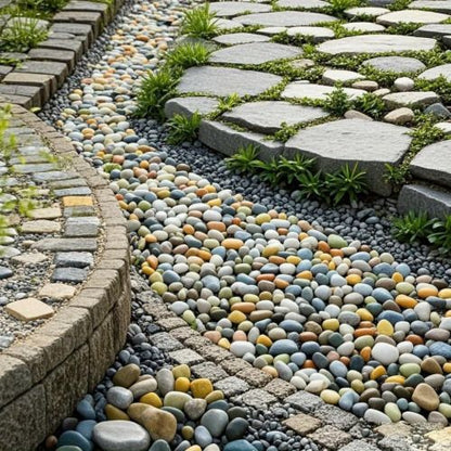 38lbs Decorative Garden Stone Outdoor Landscaping, Walkways, Yard, 1-3 inch Large Polished River Rocks for Plants Pots, Vases, Crafts - Discount Msrp 