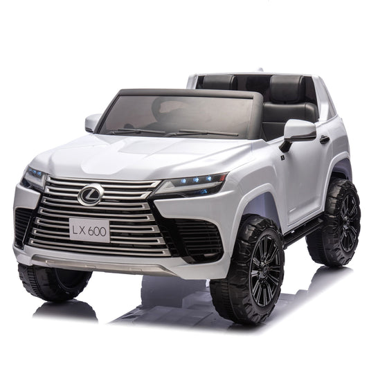 Licensed LEXUS LX600 24V Two-seater XXL Kids Ride On Car W/Parents Control,Seat width 20 inches,2WD,Four-wheel suspension,Bluetooth,MP3,Music,Power display,Speeds 1.86-3.11MPH For Kids. - Discount Msrp 