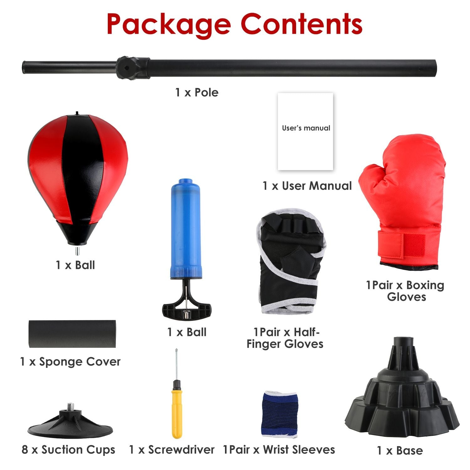 Punching Bag with Stand Free Standing Boxing Ball for Adults 43.3-63in Height Adjustable Boxing Bag with Gloves Wrist Sleeves Stable Suction Base for Fitness Speed Training GPCT5420 - Discount Msrp 