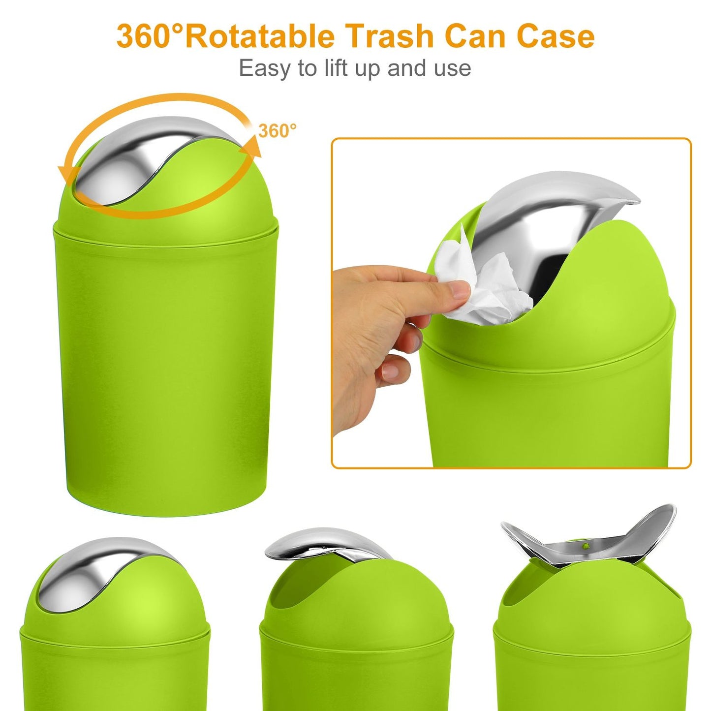 Bathroom Accessories Set 6 Pcs Bathroom Set Ensemble Complete Soap Dispenser Toothbrush Holder - Discount Msrp 