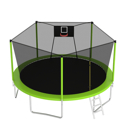 14FT Trampoline ,Sports Fitness Trampolines with Enclosure Net, Recreational Trampolines for Outdoor Indoor - Discount Msrp 