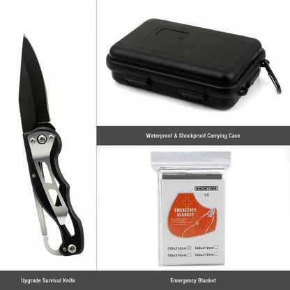 14 in 1 Outdoor Emergency Survival Gear Kit Camping Tactical Tools SOS EDC Case - Discount Msrp 