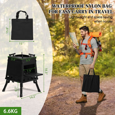 27*27*34cm wood camping stove - Discount Msrp 