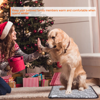 Pet Heating Pad Dog Cat Electric Heating Mat Waterproof Adjustable Warming Blanket - Discount Msrp 