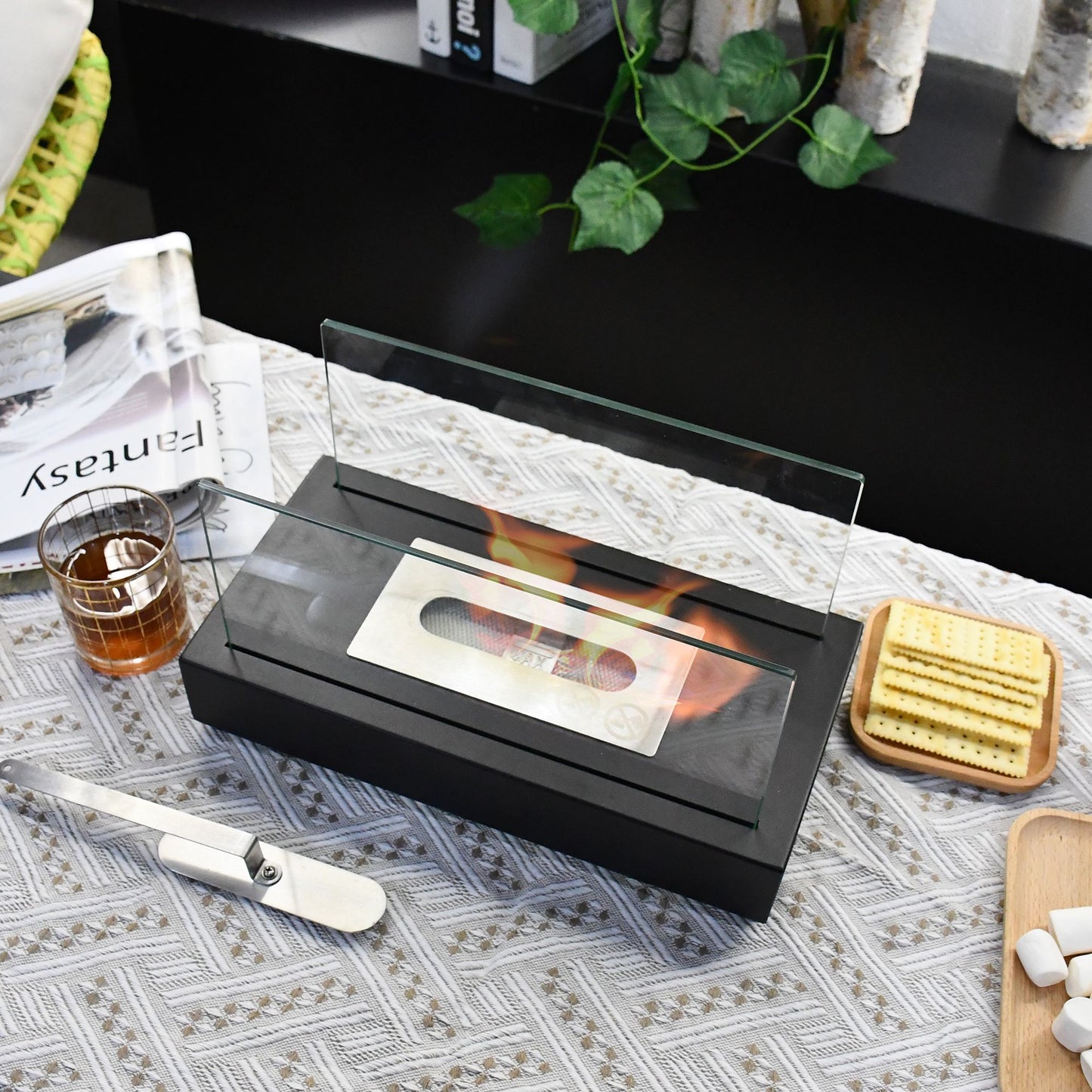 Tabletop Fire Pits,Portable Smokeless Bio Ethanol Fireplace - Discount Msrp 
