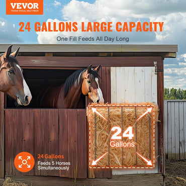 VEVOR Livestock Hay Feeder 24 Gallons Wall Mounted Goat Hay Rack for Horses - Discount Msrp 