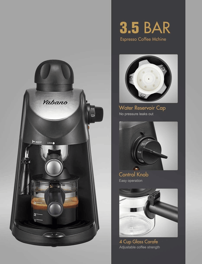 PSCM6810 3.5bar Steam Epresso Machine 4 cup Epresso Machine Epresso cappuccino coffee home compact espresso machine - Discount Msrp 