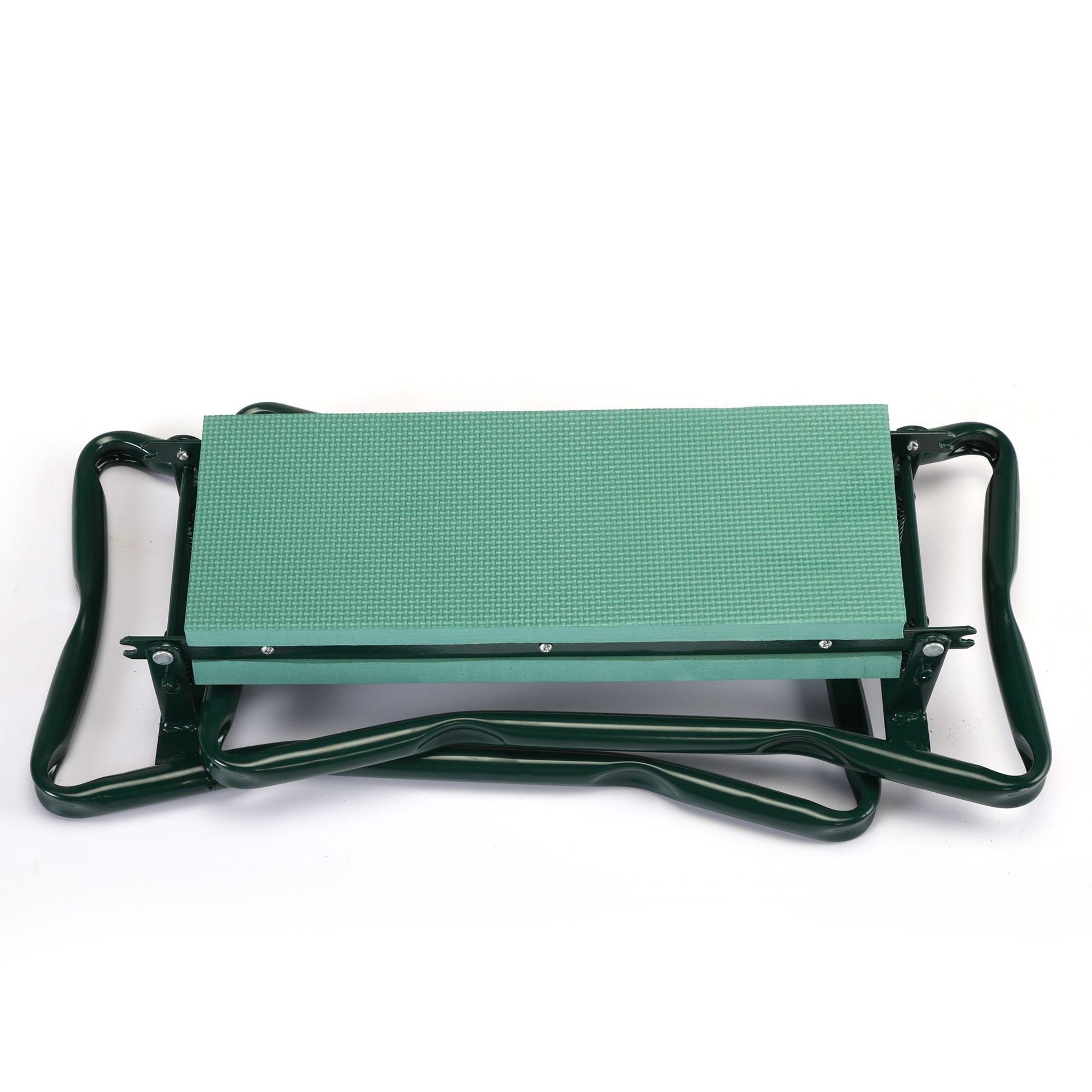 Outdoor 2-in-1 Garden Stool and Kneeler; Garden Bench with Tool Bags; Kneeling Pad; Gift for Parent; Portable; Green - Discount Msrp 