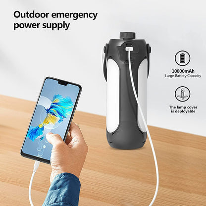 Camping Lights; Freefolding Rechargeable LED Camping Lantern; 10000mAh Super Large; 3 Light Modes & SOS Signal Great for Camping; Hurricane Emergency Kits and Travel - Discount Msrp 