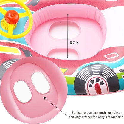 1pc Inflatable Pool Float Seat Boat With Handle; Swimming Ring Toy For Summer Baby Kid Child Toddler - Discount Msrp 