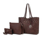 MKF Collection Mariahna 3 PCS Shopper Tote, Cross and Wallet Handbag by Mia K - Discount Msrp 