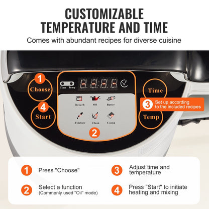 VEVOR Butter Infuser Machine, 6 Functions Herbal Infuser, Magic Butter Machine & Oil Infusion Machine with Customizable Temperature And Time, Herbal Recipe Book & All Accessories Included - Discount Msrp 