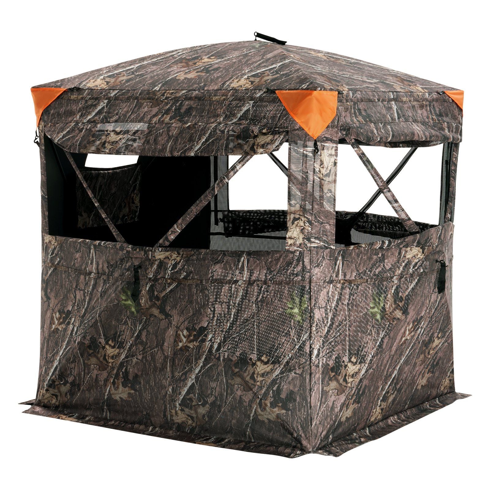 VEVOR Hunting Blind, 270° See Through Ground Blind, 2-3 Person Pop Up Deer Blind for Hunting with Carrying Bag, Portable Resilient Hunting Tent, One-Way See-Through Mesh for Turkey and Deer Hunting - Discount Msrp 