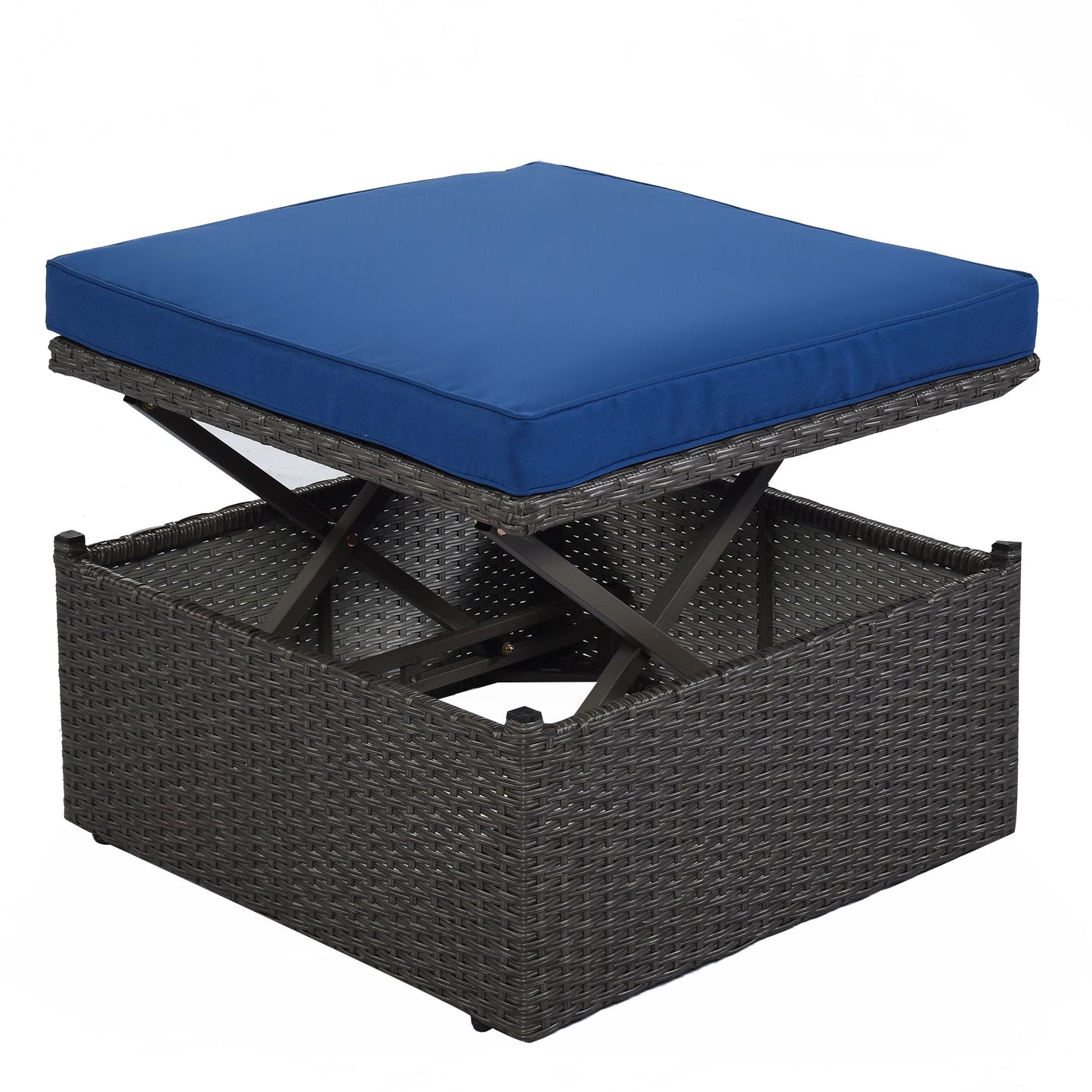 Outdoor Patio Rectangle Daybed with Retractable Canopy, Wicker Furniture Sectional Seating with Washable Cushions, Backyard, Porch - Discount Msrp 
