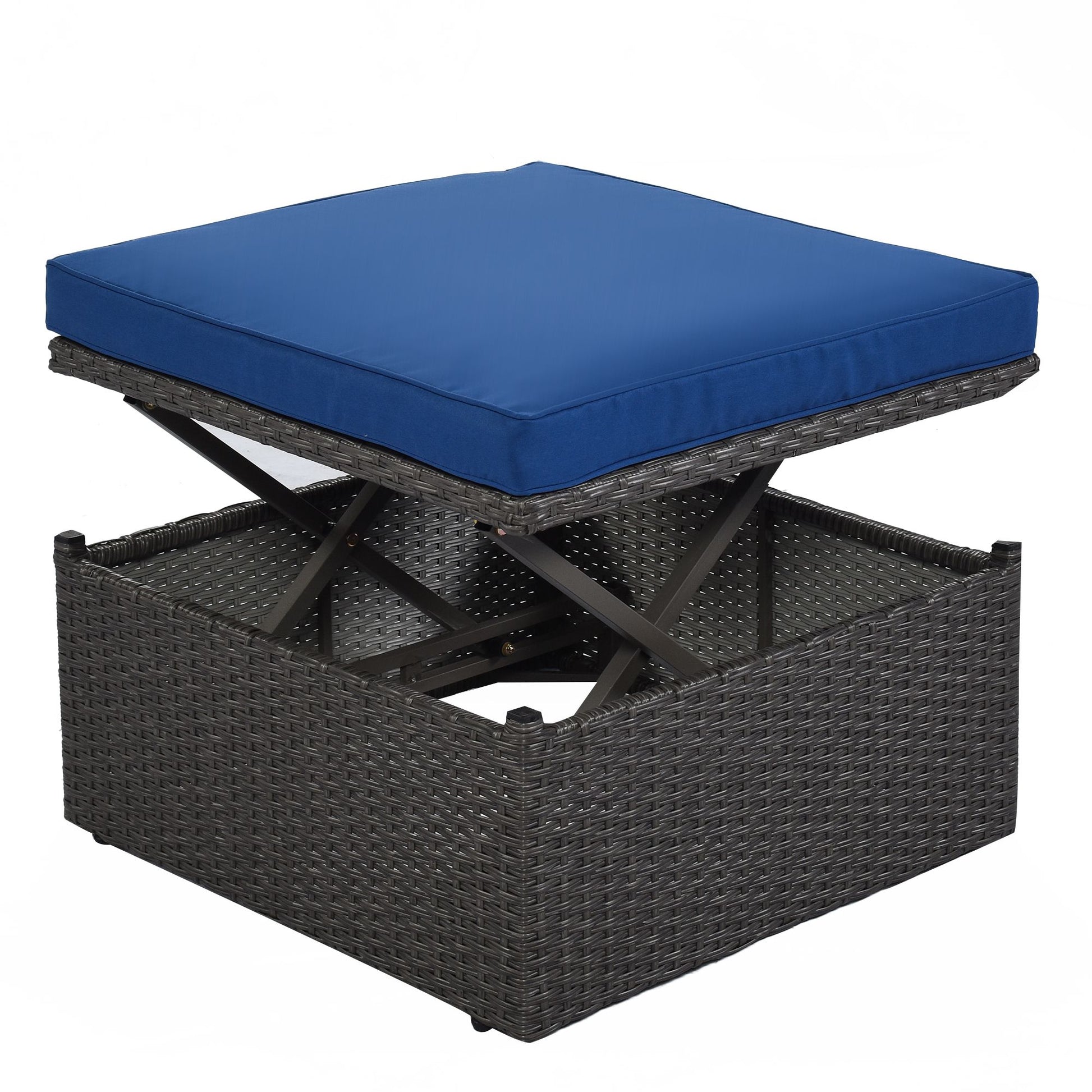 Outdoor Patio Rectangle Daybed with Retractable Canopy, Wicker Furniture Sectional Seating with Washable Cushions, Backyard, Porch - Discount Msrp 