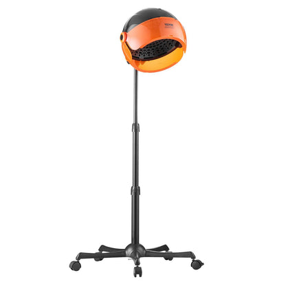 VEVOR Ionic Hooded Dryer, 1875W Professional Bonnet Hair Dryer, Sit Under Hair Dryer with Timer, 3 Temp Settings & Wind Speed, Floor Standing Rolling Base with Wheels for Beauty Salon Home Spa - Discount Msrp 