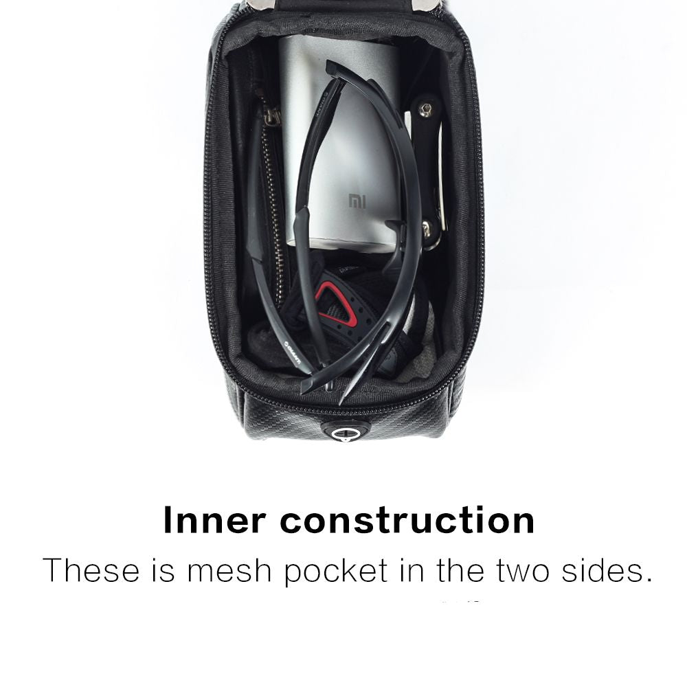 Bike Phone Front Frame Bag Bicycle Bag Waterproof Bike Phone Mount Top Tube Bag Bike Phone Case Holder Accessories Cycling Pouch Compatible Phone Under 6.5' - Discount Msrp 