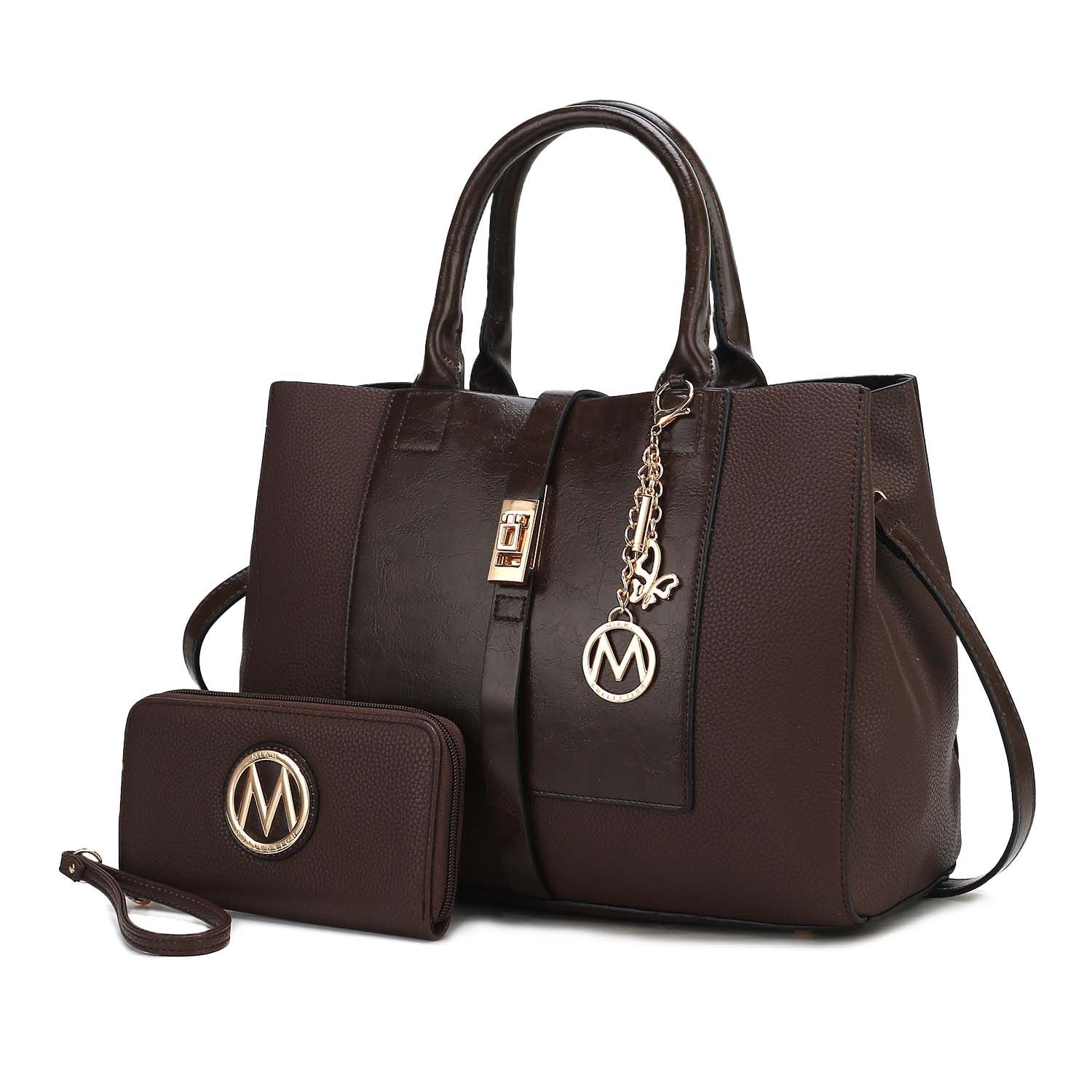 MKF Collection Yola Satchel Bag with Wallet Vegan Leather Women by Mia K - Discount Msrp 