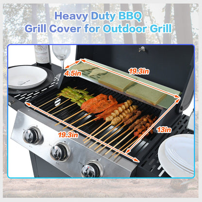 Propane Gas Grill 3 Burner Barbecue Grill, Stainless Steel 26,000 BTU Patio Garden Barbecue Grill with Two Shelves, Lid, Wheels and Bottle Opener - Discount Msrp 