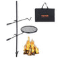 VEVOR Swivel Campfire Grill, Fire Pit Grill Grate over Fire Pits, Heavy Duty Steel Grill Grates, 360° Adjustable Open Fire Outdoor Cooking Equipment, Portable Camp Fire Racks for Camping Outdoor BBQ - Discount Msrp 
