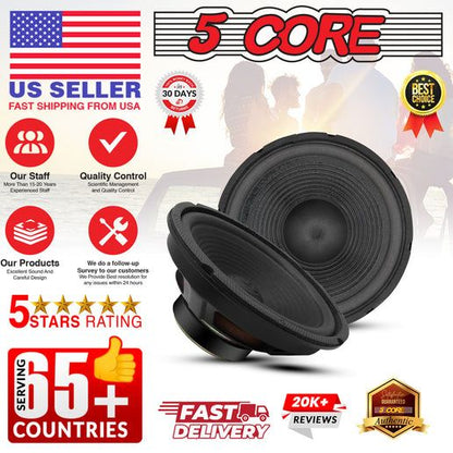 5 Core 8 Inch Subwoofer Speaker 1000W Combined Peak 4Ohm Replacement Car Bass Sub Woofer - Discount Msrp 