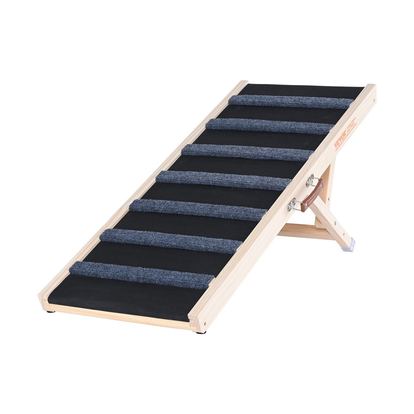 VEVOR Dog Ramp, Folding Pet Ramp for Bed, Adjustable Dog Ramp for Small, Large, Old Dogs & Cats, Wooden Pet Ramp with 39.3" Long Ramp, Adjustable from 15" to 22", Suitable for Couch, Sofa, Car - Discount Msrp 