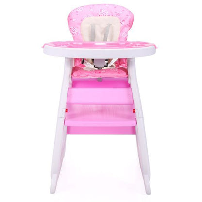 Multipurpose Adjustable Highchair,Children's dining chair for Baby Toddler Dinning Table with Feeding Tray and 5-Point Safety Buckle XH - Discount Msrp 